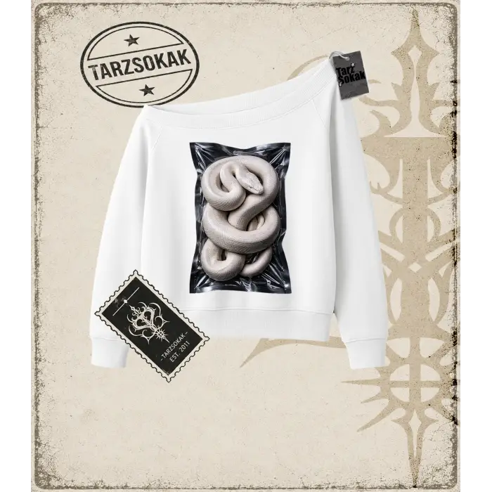 SNAKE Kadın Kayık Yaka Sweatshirt
