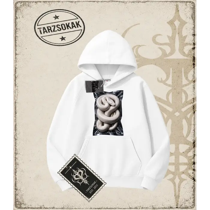 SNAKE Oversize Unisex Kapşonlu Sweatshirt
