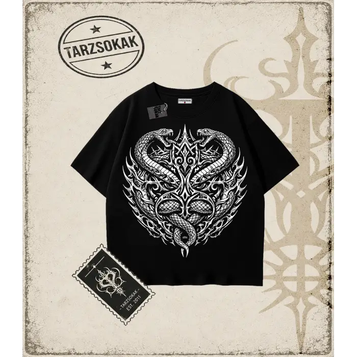 SNAKE   Oversize Unisex Tişört