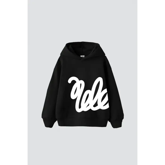 Soft Flow Baskılı Oversize Unisex Siyah