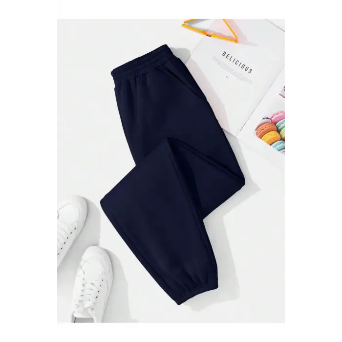 Solid Elastic Waist 4 Mevsim Eşofman