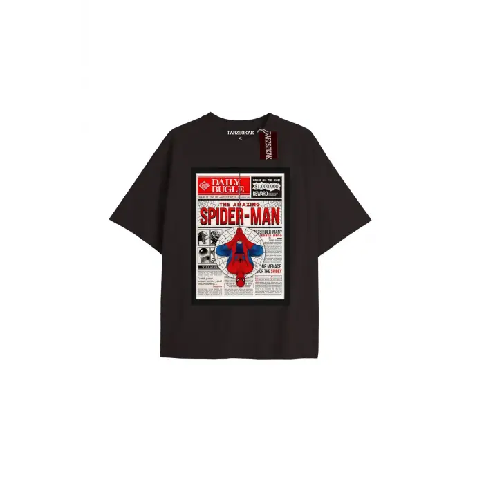 Spider-Man Gazete baskı Model No Way Home Tshirt
