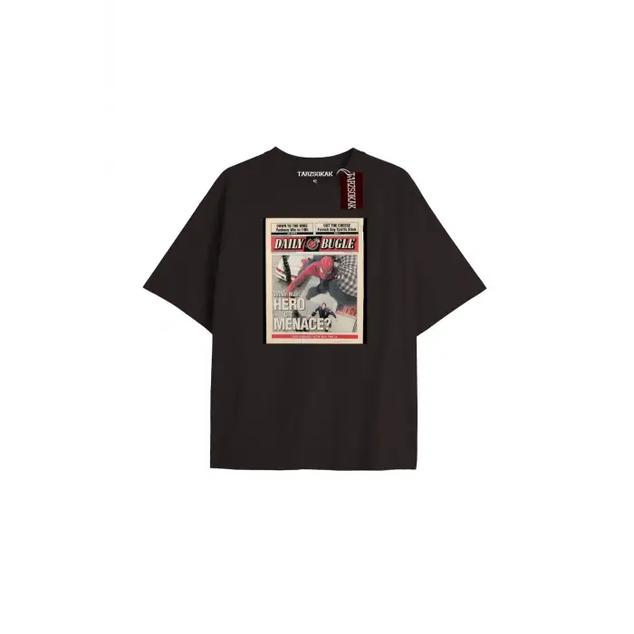 Spider-Man Gazete baskı Model No Way Home Tshirt