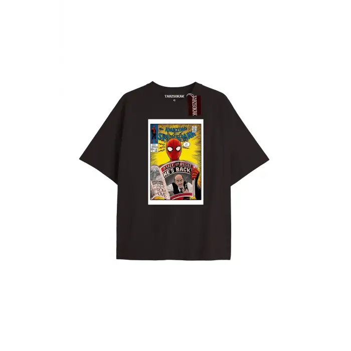 Spider-Man Gazete baskı Model No Way Home Tshirt