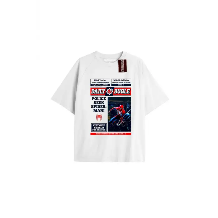 Spider-Man Gazete baskı Model No Way Home Tshirt