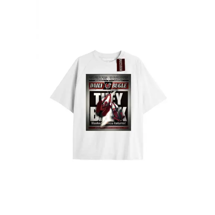 Spider-Man Gazete baskı Model No Way Home Tshirt