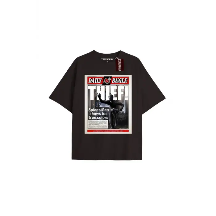 Spider-Man Gazete baskı Model No Way Home Tshirt