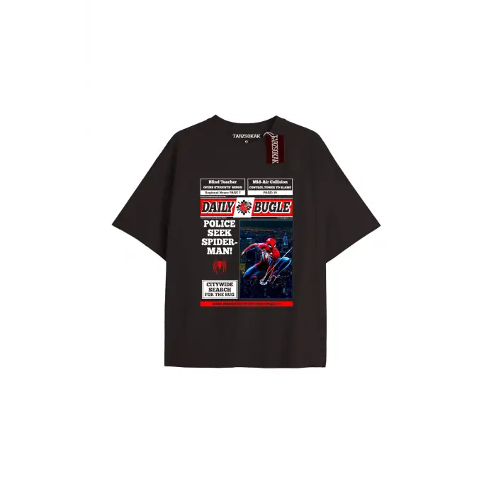 Spider-Man Gazete baskı Model No Way Home Tshirt