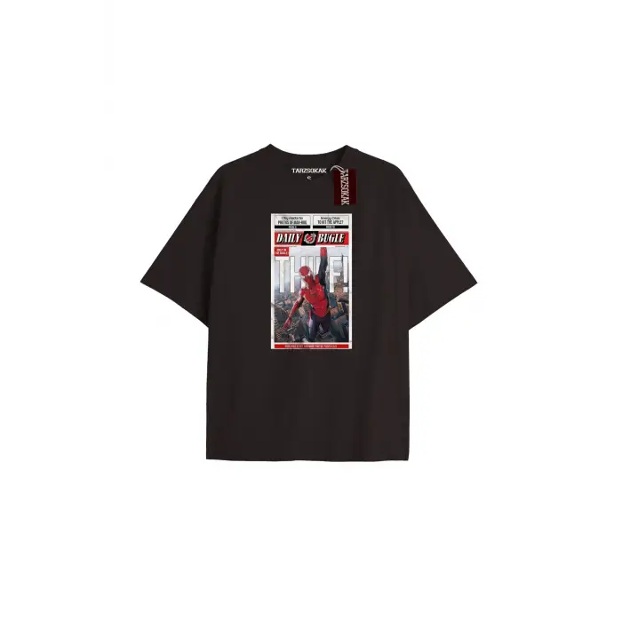 Spider-Man Gazete baskı Model No Way Home Tshirt
