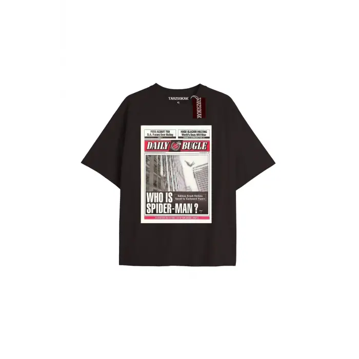 Spider-Man Gazete baskı Model No Way Home Tshirt
