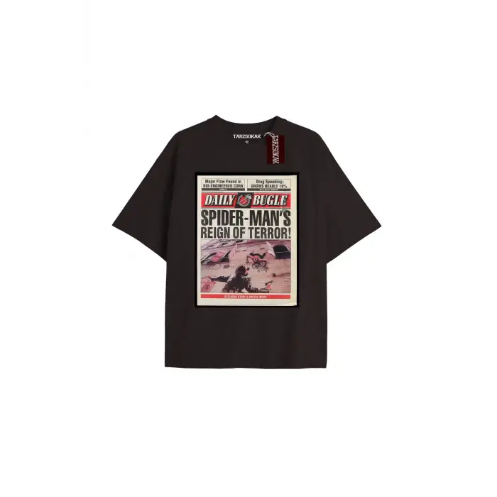 Spider-Man Gazete baskı Model No Way Home Tshirt