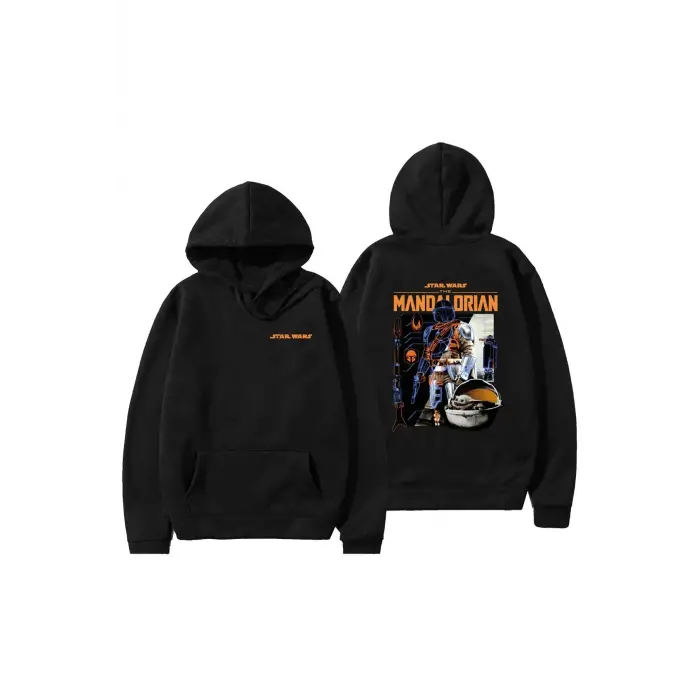 Star Wars Mandalorian Unisex Kapşonlu Mod46 12756 Siyah