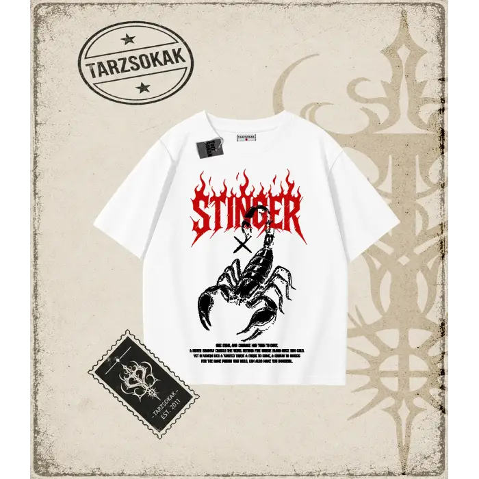 STINGER Oversize Unisex Tişört