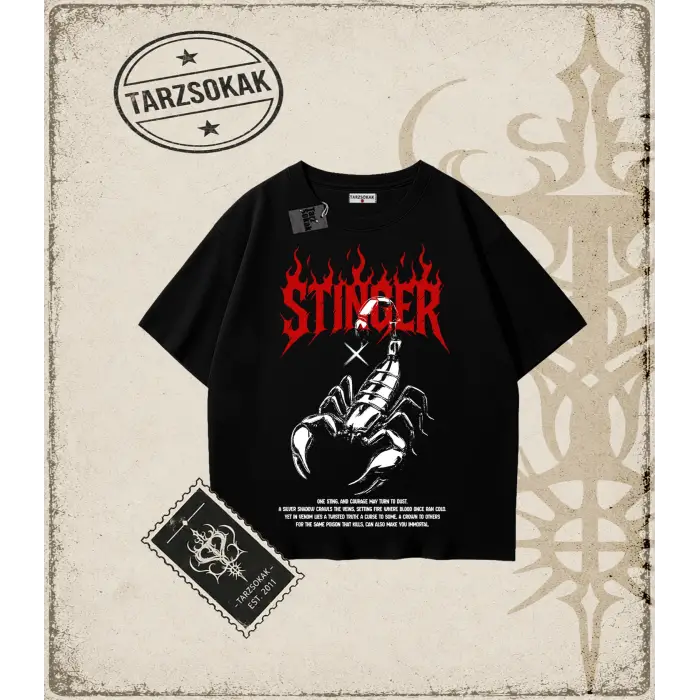 STINGER Oversize Unisex Tişört