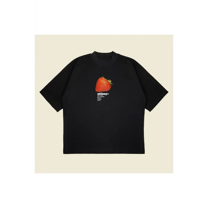 Strawberry S. Boxy Fit Oversize Unisex Tshirt – Baskılı Tişört |