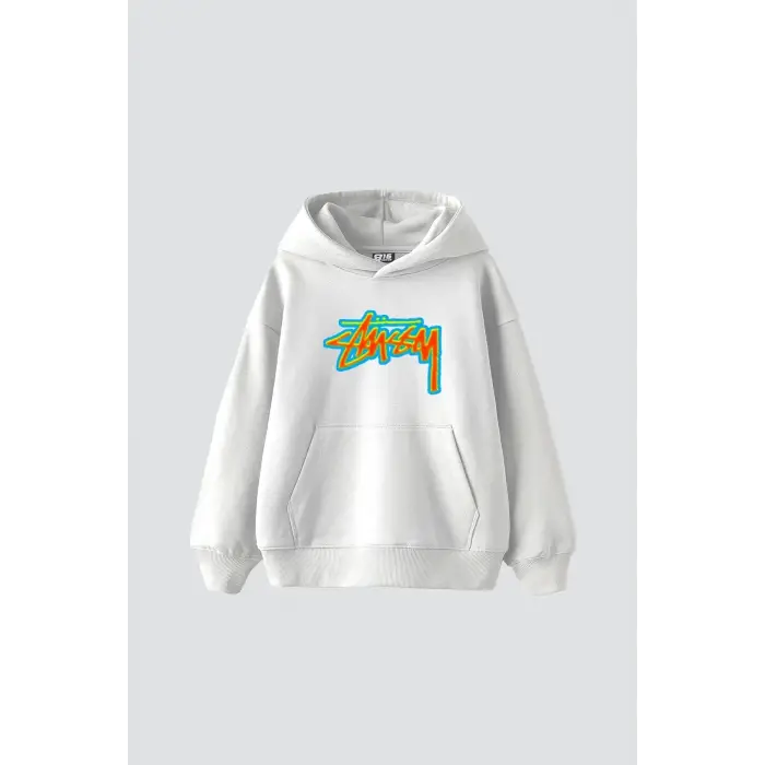 Sts Thermal Baskılı Oversize Unisex Beyaz
