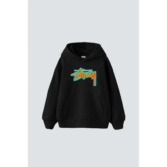 Sts Thermal Baskılı Oversize Unisex Siyah