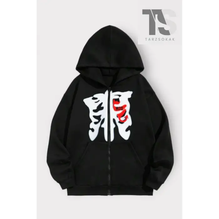 Sweatshirt Fermuarlı Hırka Siyah
