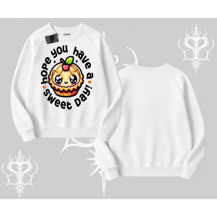 Sweet Day Cupcake Baskılı Biskilet Sweatshirt