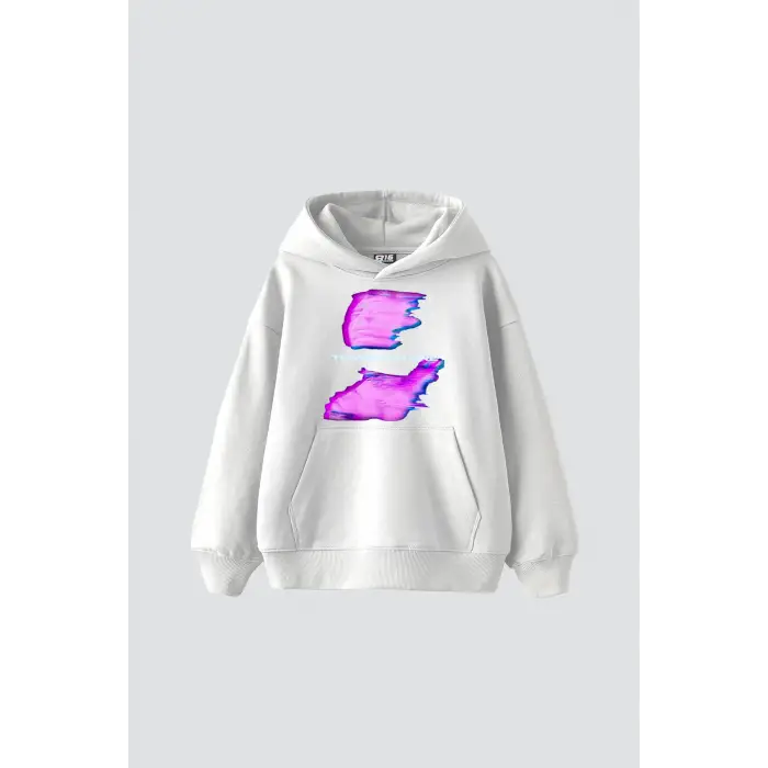 Temperature Baskılı Oversize Unisex Beyaz