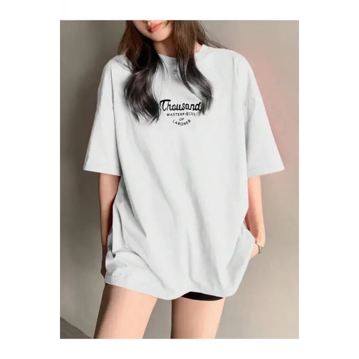 Thousand Baskılı Pamuklu Kısa Kol (Oversize)