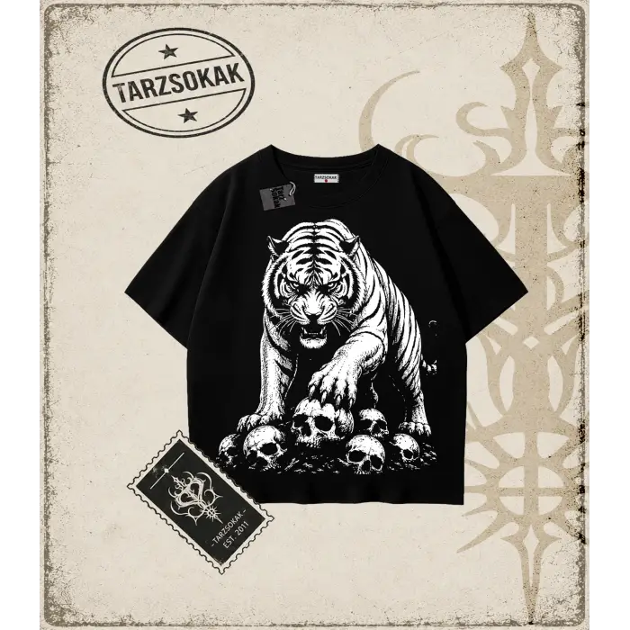 TIGER DarkArt   Oversize Unisex Tişört