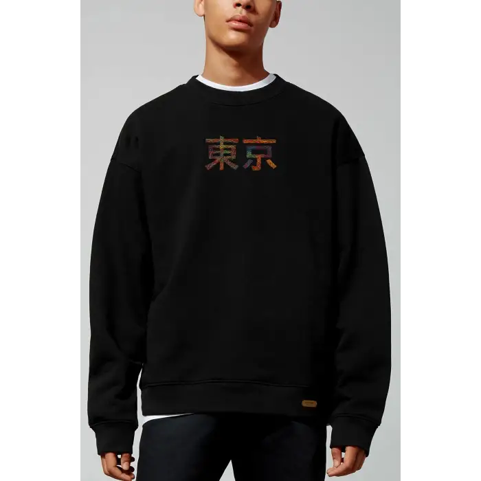 Tokio Oversize Siyah Sweatshirt Tarzsokak116