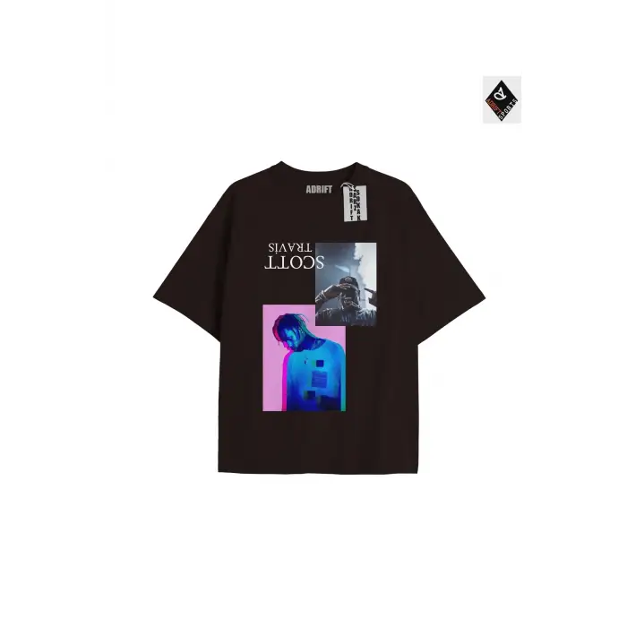 Travis Scott Siyah Oversize Unisex T-shirt