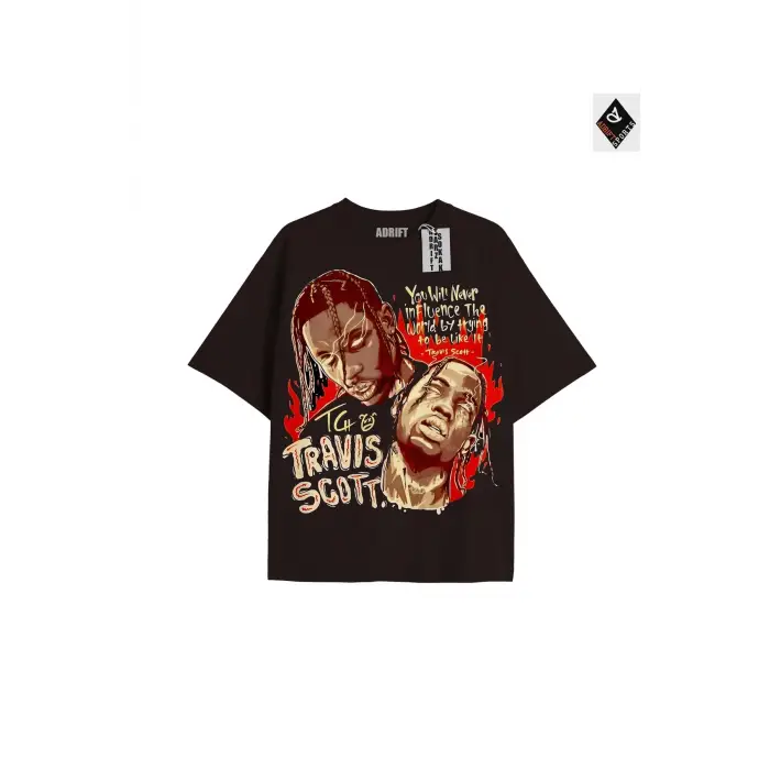 Travis Scott Siyah Oversize Unisex T-shirt