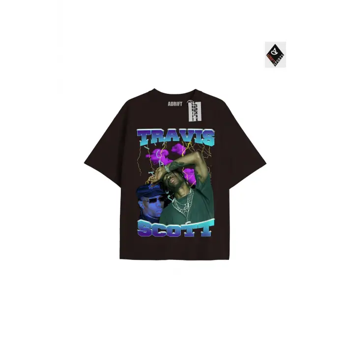 Travis Scott Siyah Oversize Unisex T-shirt