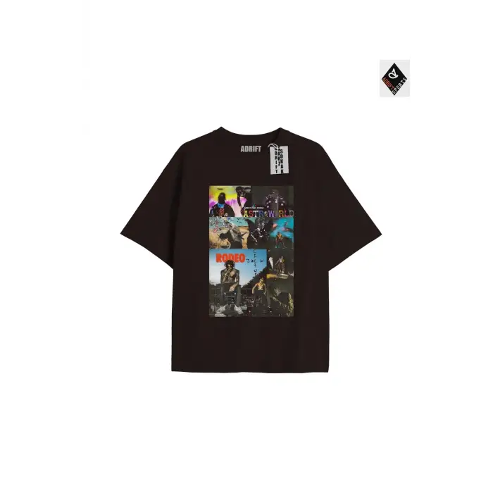 Travis Scott Siyah Oversize Unisex T-shirt