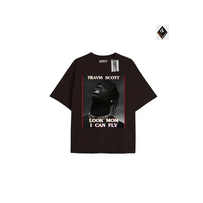 Travis Scott Siyah Oversize Unisex T-shirt