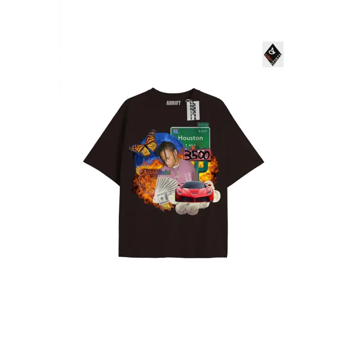 Travis Scott Siyah Oversize Unisex T-shirt