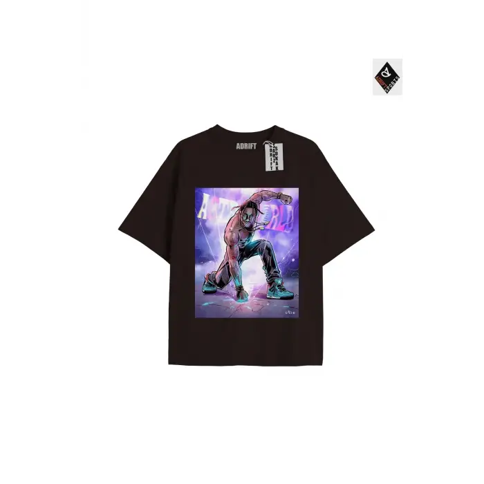 Travis Scott Siyah Oversize Unisex T-shirt