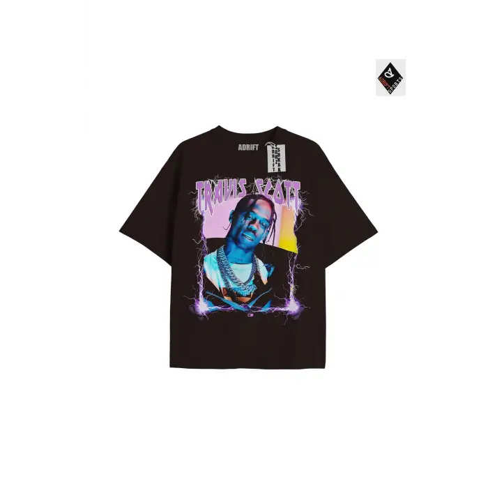 Travis Scott Siyah Oversize Unisex T-shirt