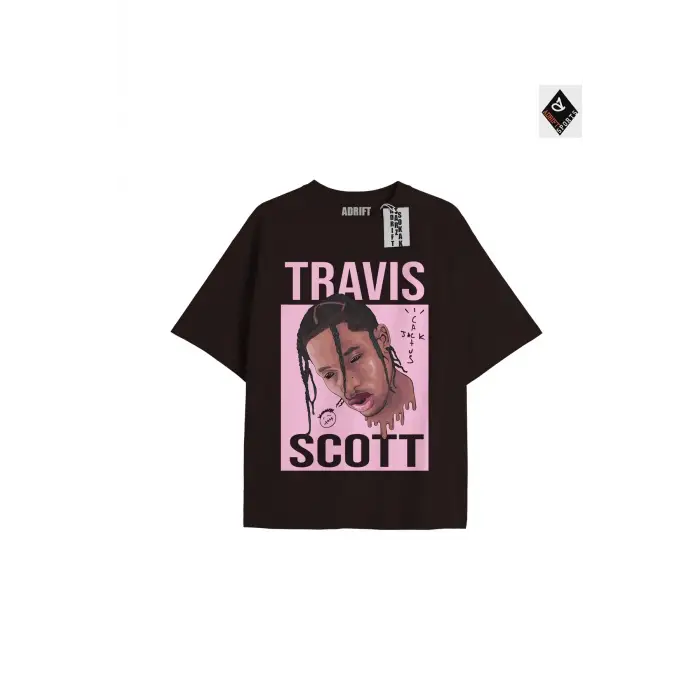 Travis Scott Siyah Oversize Unisex T-shirt
