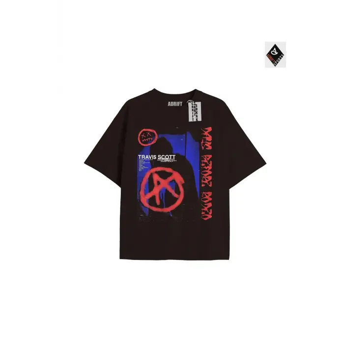 Travis Scott Siyah Oversize Unisex T-shirt