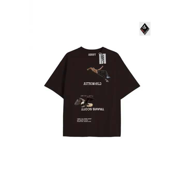 Travis Scott Siyah Oversize Unisex T-shirt