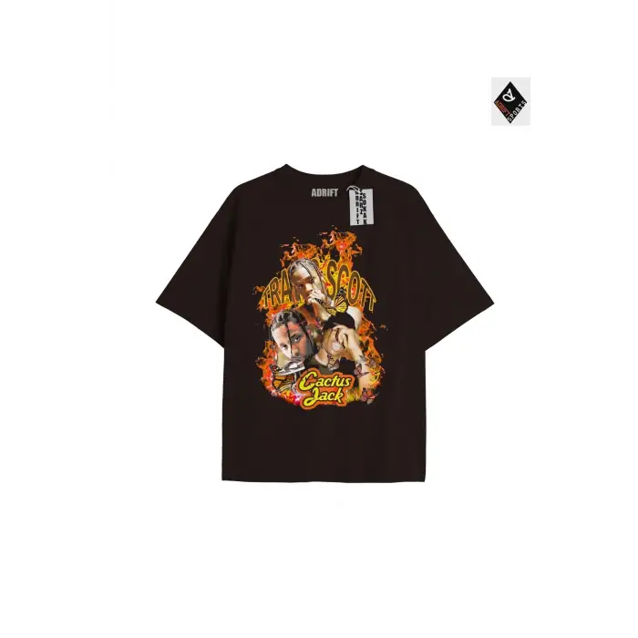Travis Scott Siyah Oversize Unisex T-shirt