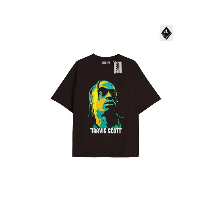 Travis Scott Siyah Oversize Unisex T-shirt
