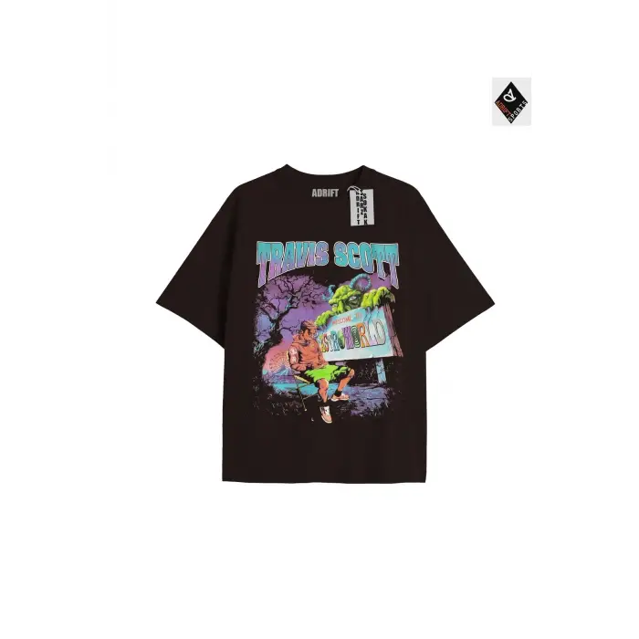 Travis Scott Siyah Oversize Unisex T-shirt