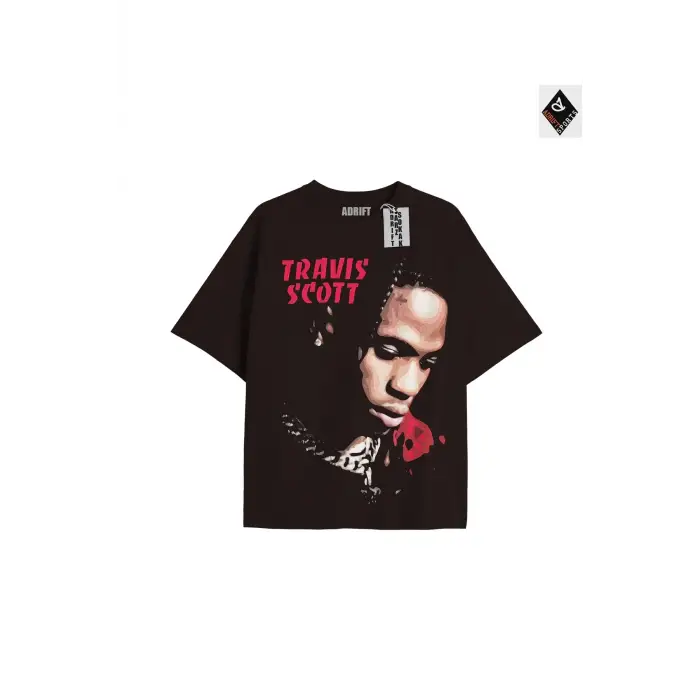 Travis Scott Siyah Oversize Unisex T-shirt