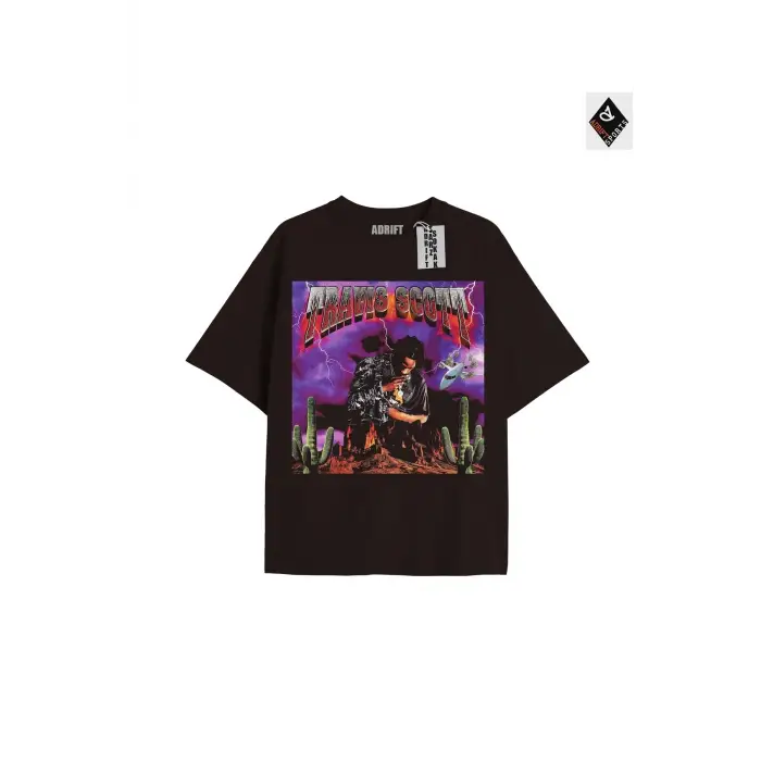 Travis Scott Siyah Oversize Unisex T-shirt