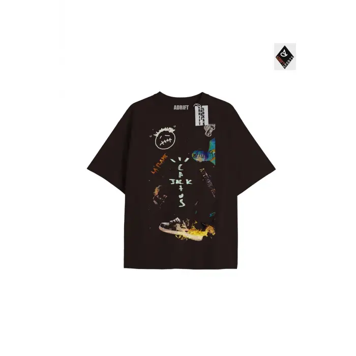Travis Scott Siyah Oversize Unisex T-shirt
