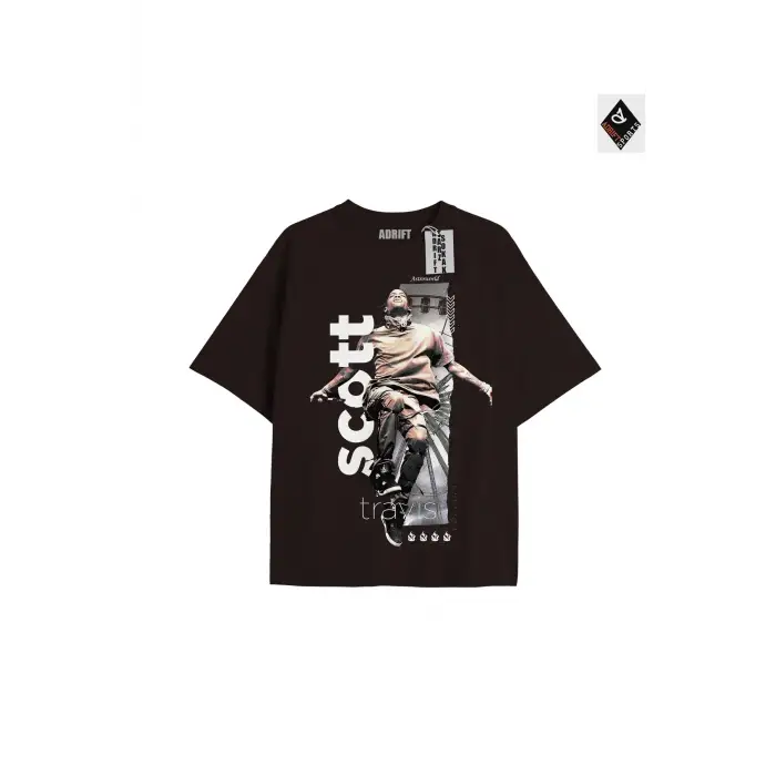 Travis Scott Siyah Oversize Unisex T-shirt