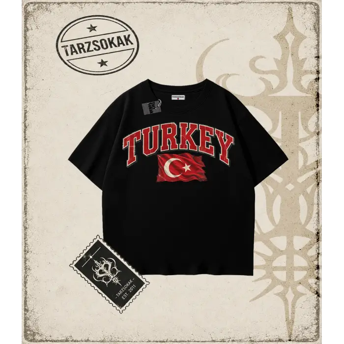 TURKEY  Oversize Unisex Tişört