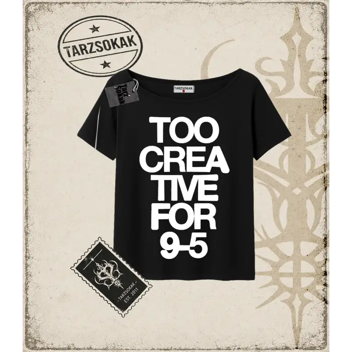 Typography   Kadın Kayık Yaka Tişört