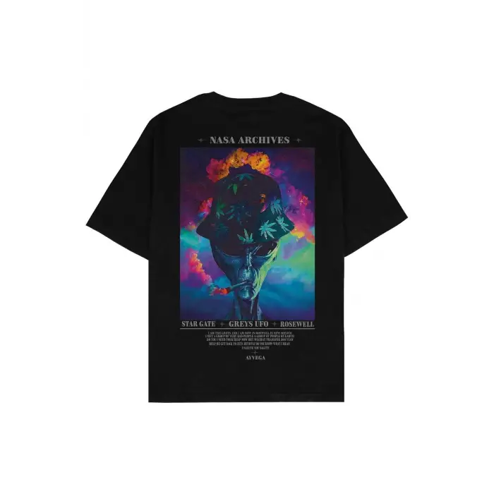 U.f.o Siyah Oversize Unisex T-shirt