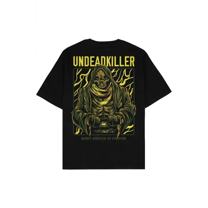 Undead Killer Siyah Oversize Unisex T-shirt