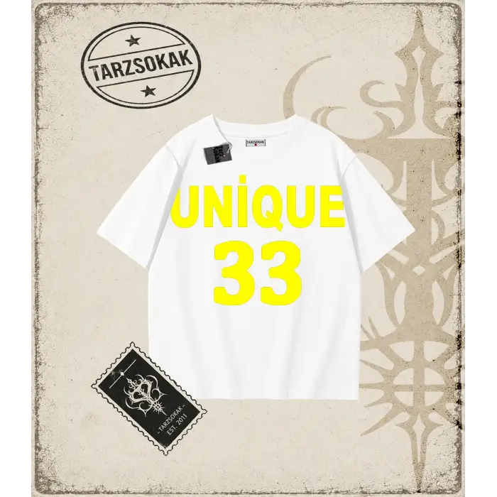 UNİQUE SARI Oversize Unisex Tişört
